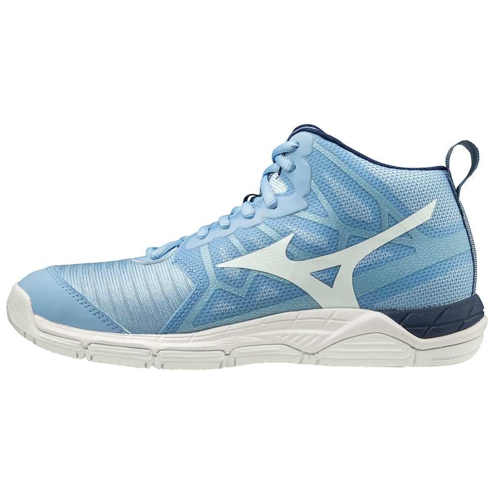 Mizuno Women's Wave Supersonic 2 Mid Volleyball Shoes Blue/White (V1GC204529-RDL)